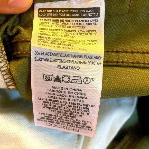 Dockers straight  fit cotton pants dark green olive 🫒 colour - Picture 7 of 9